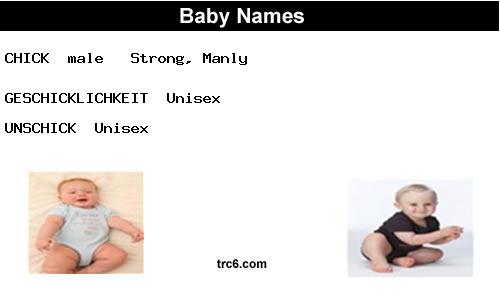 chick baby names